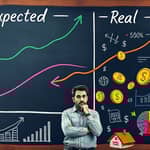 Compare real vs. expected returns on investments