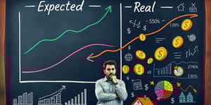 Compare real vs. expected returns on investments