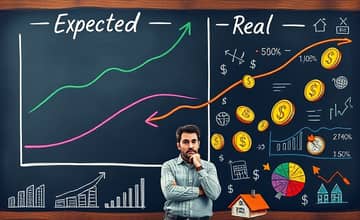 Compare real vs. expected returns on investments